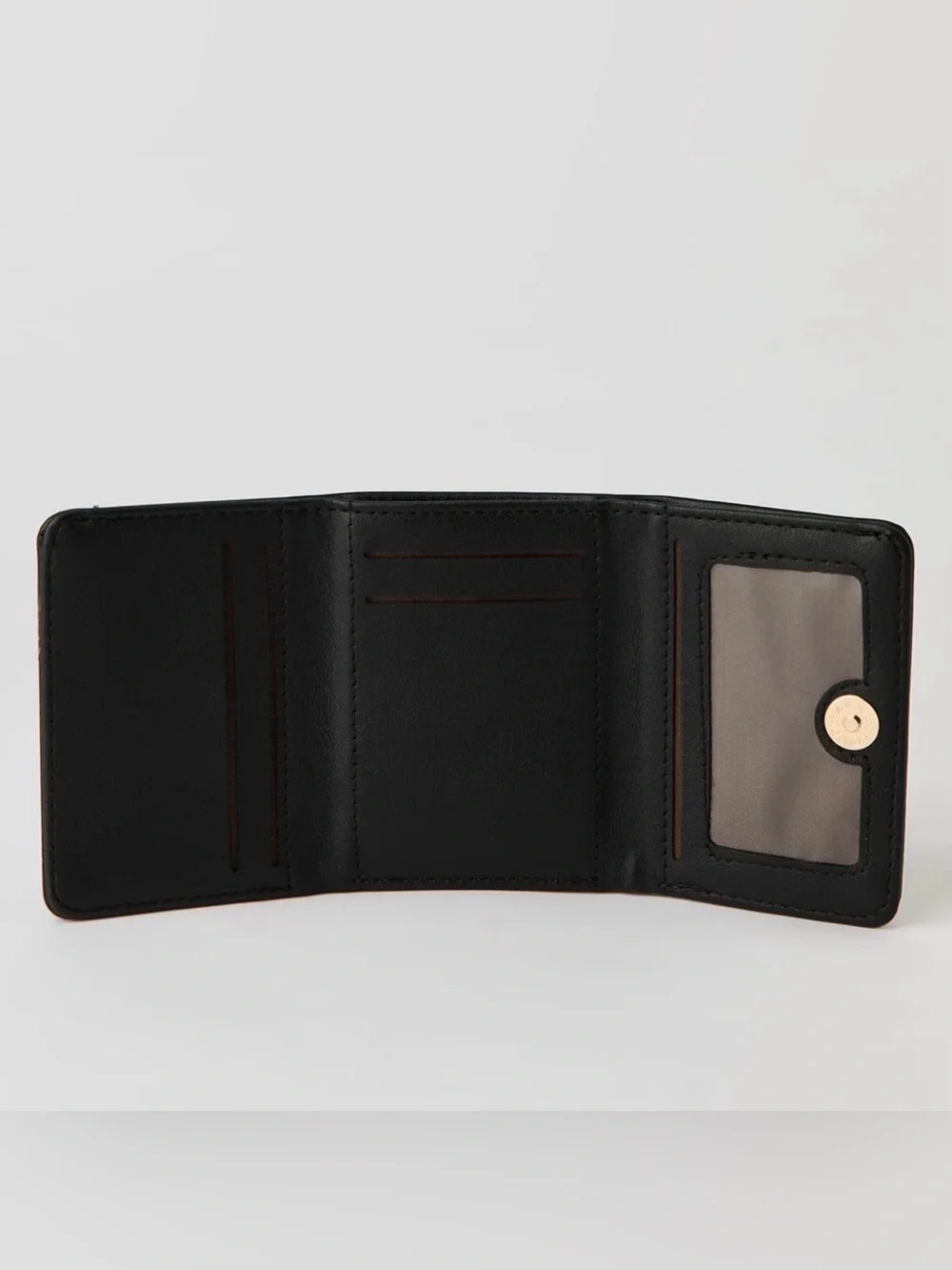 Playboy Women's Black/Gold Wallet Card Holder Coin Purse w/ Heart Charm